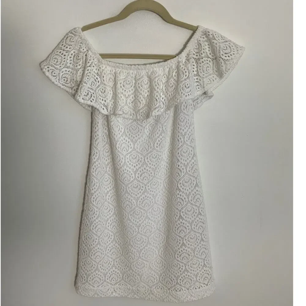 Lilly‎ Pulitzer WHite off the shoulder dress size xxs